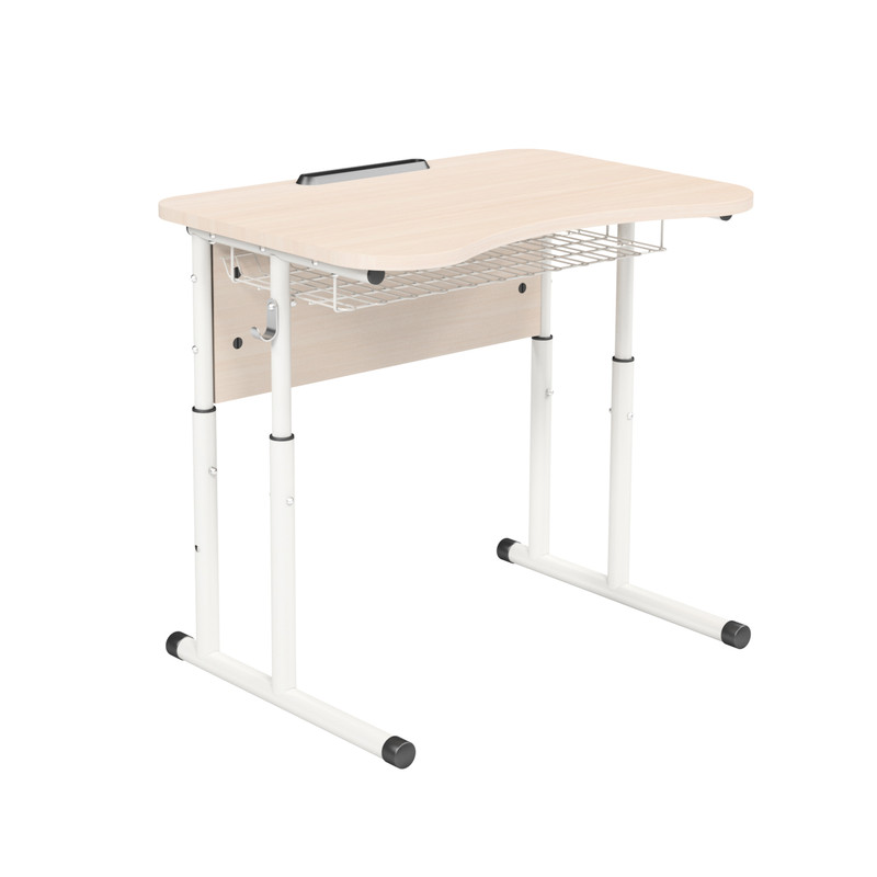 Стіл учнівський 1-місний, ростова група №4-7, АНШАР ГРУП (58997), 700х500х640-820мм, з ергономічною металевою полицею-сіткою, прикріпленою до каркасу столу